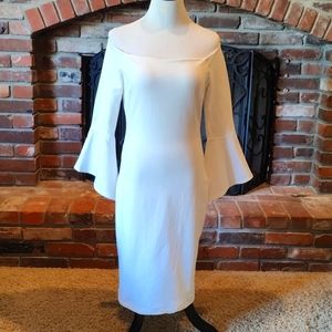 Lulu's white dress with bell sleeves M